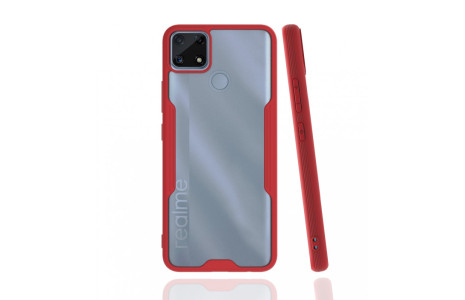 Newface Realme C25s Kılıf Platin Silikon - Kırmızı