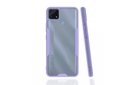 Newface Realme C25s Kılıf Platin Silikon - Lila