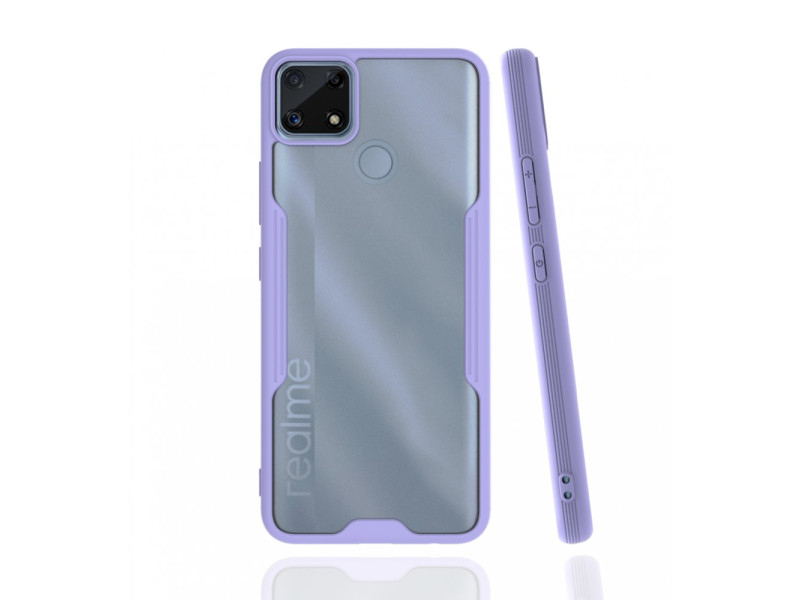 Newface Realme C25s Kılıf Platin Silikon - Lila
