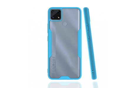 Newface Realme C25s Kılıf Platin Silikon - Mavi