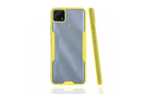 Newface Realme C25s Kılıf Platin Silikon - Sarı