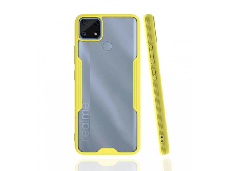 Newface Realme C25s Kılıf Platin Silikon - Sarı