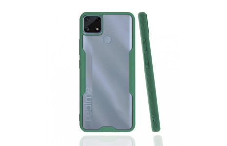 Newface Realme C25s Kılıf Platin Silikon - Yeşil