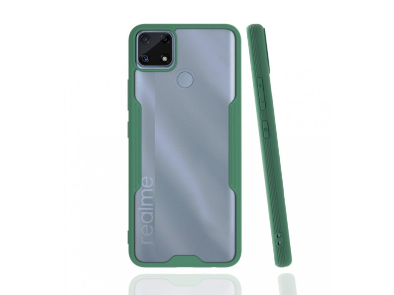 Newface Realme C25s Kılıf Platin Silikon - Yeşil