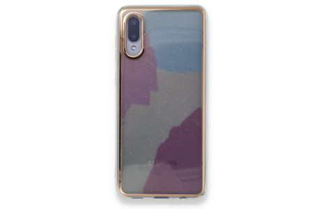 Newface Samsung Galaxy A02 Kılıf Çiçekli Silikon - Buz Mavi