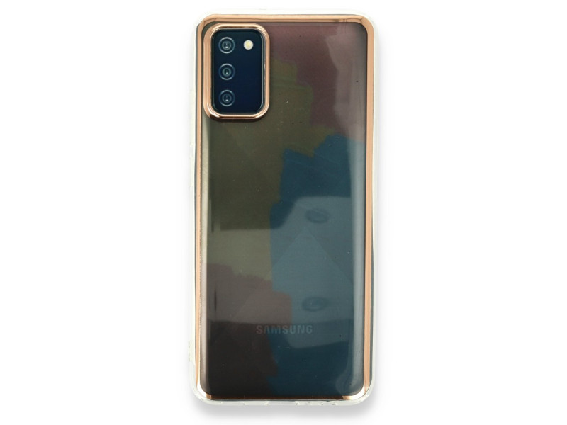 Newface Samsung Galaxy A02S Kılıf Çiçekli Silikon - Kırmızı