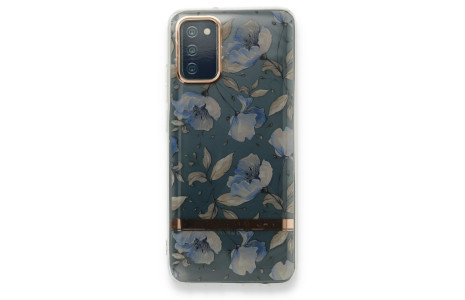 Newface Samsung Galaxy A02S Kılıf Çiçekli Silikon - Lila