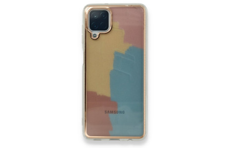 Newface Samsung Galaxy A12 Kılıf Çiçekli Silikon - Kırmızı