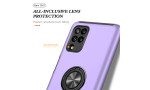 Newface Samsung Galaxy A22 Kılıf Elit Yüzüklü Kapak - Mor