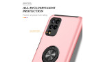 Newface Samsung Galaxy A22 Kılıf Elit Yüzüklü Kapak - Pembe