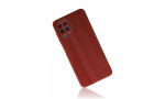 Newface Samsung Galaxy A22 Kılıf Glass Kapak - Bordo