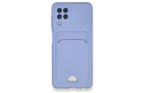 Newface Samsung Galaxy A22 Kılıf Kelvin Kartvizitli Silikon - Lila