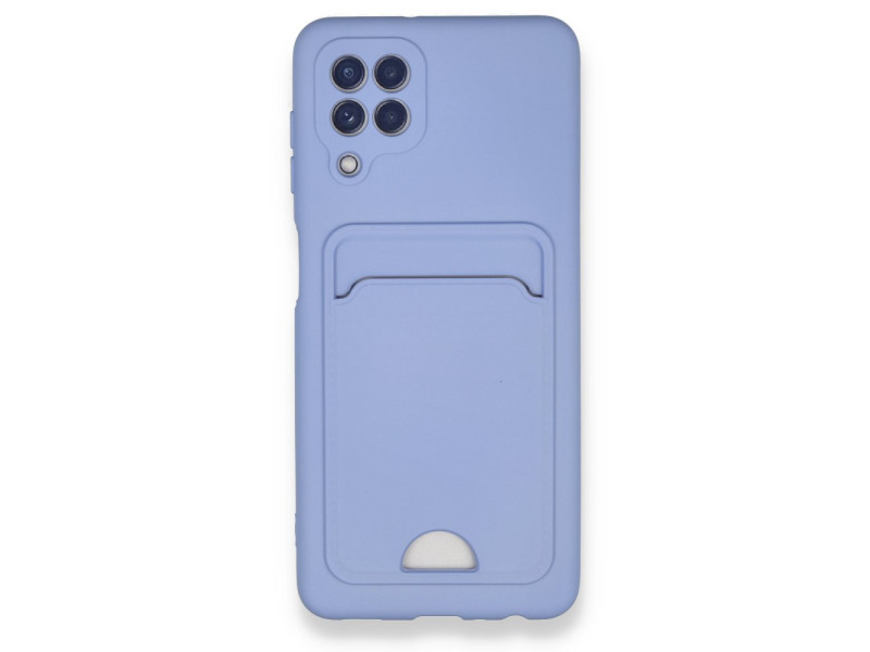 Newface Samsung Galaxy A22 Kılıf Kelvin Kartvizitli Silikon - Lila