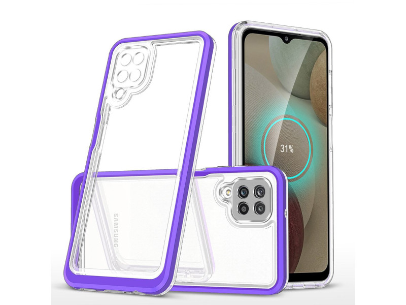 Newface Samsung Galaxy A22 Kılıf Lims Silikon - Mor