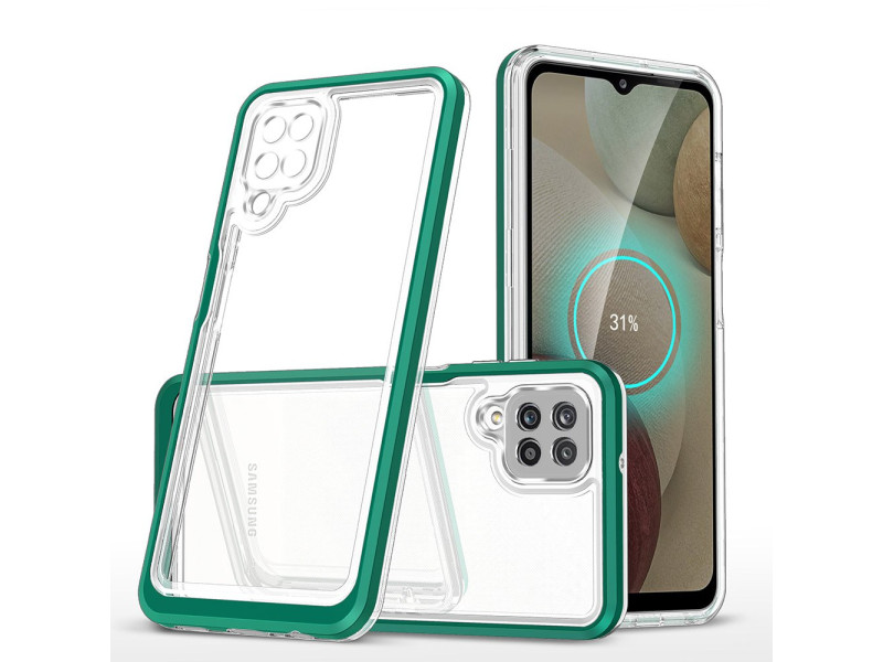 Newface Samsung Galaxy A22 Kılıf Lims Silikon - Yeşil
