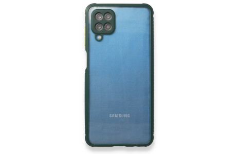 Newface Samsung Galaxy A22 Kılıf Miami Şeffaf Silikon - Koyu Yeşil