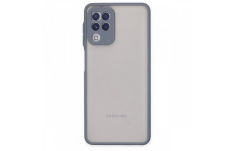 Newface Samsung Galaxy A22 Kılıf Montreal Silikon Kapak - Gri