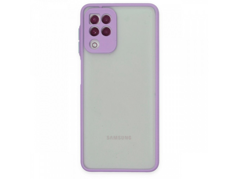 Newface Samsung Galaxy A22 Kılıf Montreal Silikon Kapak - Mor