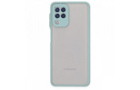 Newface Samsung Galaxy A22 Kılıf Montreal Silikon Kapak - Turkuaz