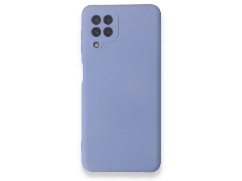 Newface Samsung Galaxy A22 Kılıf Nano içi Kadife Silikon - Lila