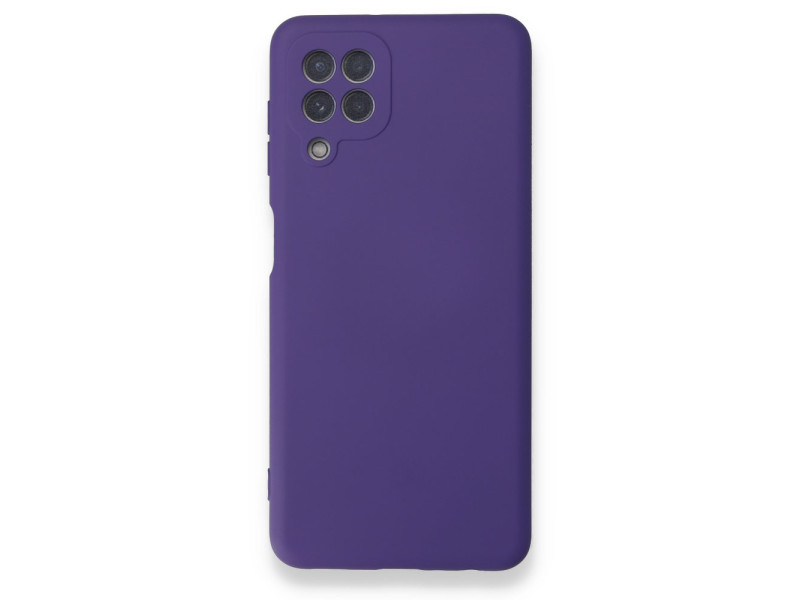 Newface Samsung Galaxy M32 Kılıf Nano içi Kadife Silikon - Mor