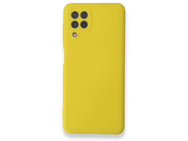 Newface Samsung Galaxy M32 Kılıf Nano içi Kadife Silikon - Sarı