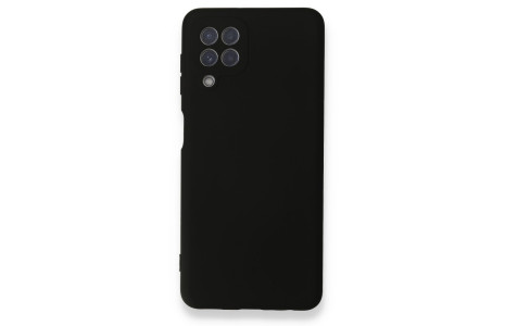 Newface Samsung Galaxy A22 Kılıf Nano içi Kadife Silikon - Siyah