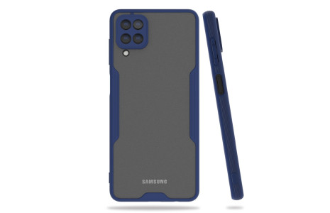 Newface Samsung Galaxy A22 Kılıf Platin Silikon - Lacivert