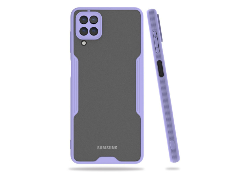 Newface Samsung Galaxy A22 Kılıf Platin Silikon - Lila