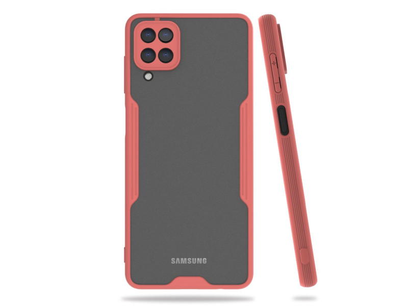 Newface Samsung Galaxy A22 Kılıf Platin Silikon - Pembe