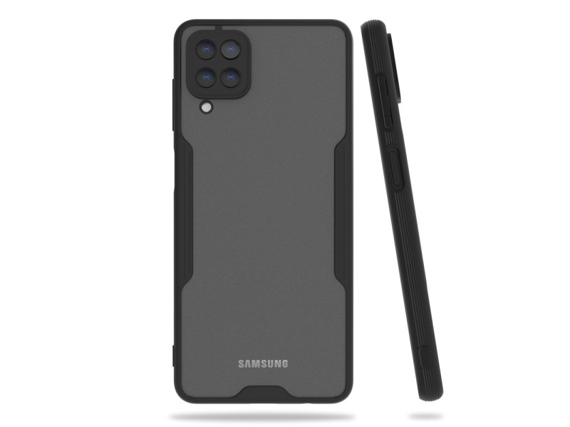 Newface Samsung Galaxy A22 Kılıf Platin Silikon - Siyah