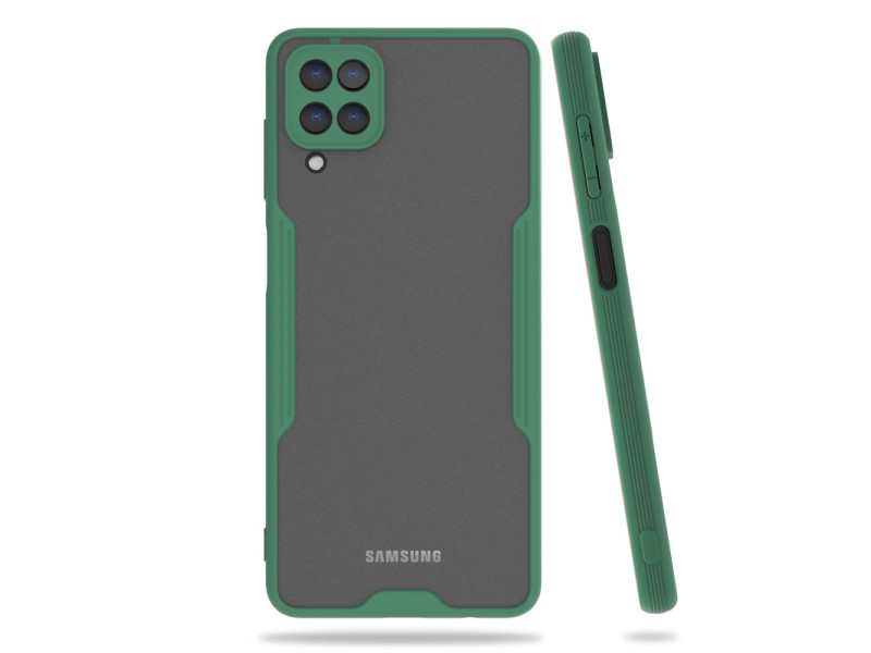 Newface Samsung Galaxy A22 Kılıf Platin Silikon - Yeşil