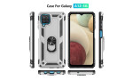 Newface Samsung Galaxy A22 Kılıf Sofya Yüzüklü Silikon Kapak - Gümüş
