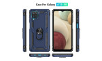 Newface Samsung Galaxy A22 Kılıf Sofya Yüzüklü Silikon Kapak - Lacivert