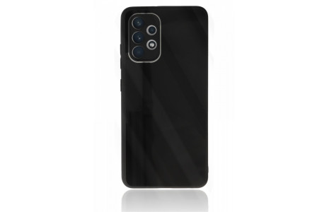 Newface Samsung Galaxy A32 Kılıf Glass Kapak - Siyah