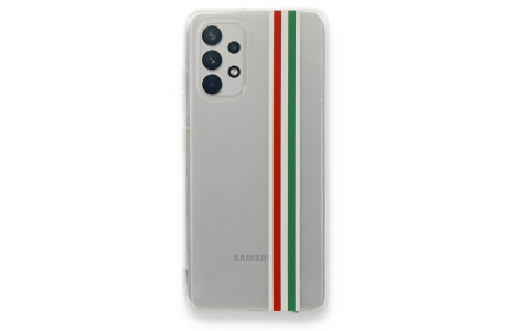 Newface Samsung Galaxy A32 Kılıf Prime Silikon - Kırmızı-Yeşil