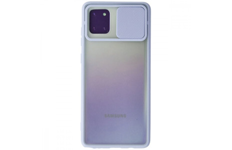 Newface Samsung Galaxy A81 / Note 10 Lite Kılıf Palm Buzlu Kamera Sürgülü Silikon - Lila