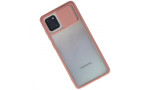 Newface Samsung Galaxy A81 / Note 10 Lite Kılıf Palm Buzlu Kamera Sürgülü Silikon - Pembe