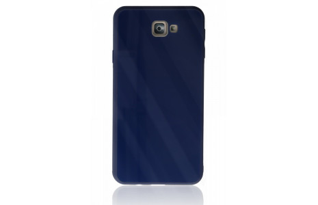 Newface Samsung Galaxy J7 Prime Kılıf Glass Kapak - Lacivert