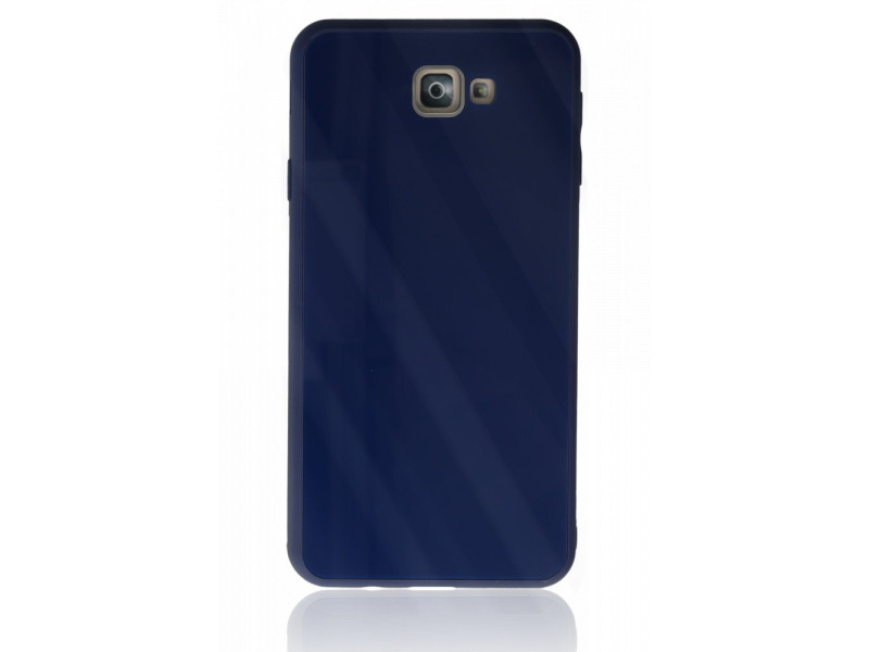 Newface Samsung Galaxy J7 Prime Kılıf Glass Kapak - Lacivert