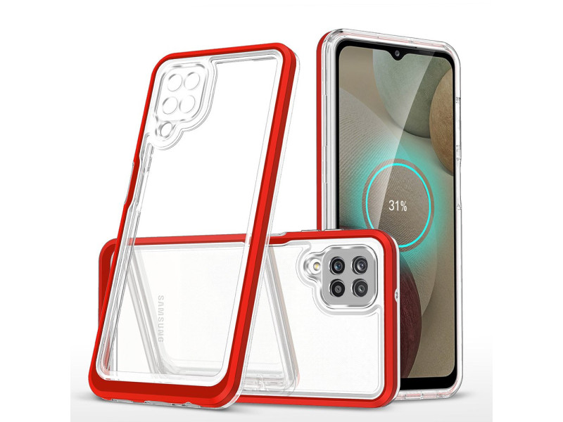 Newface Samsung Galaxy M22 Kılıf Lims Silikon - Kırmızı