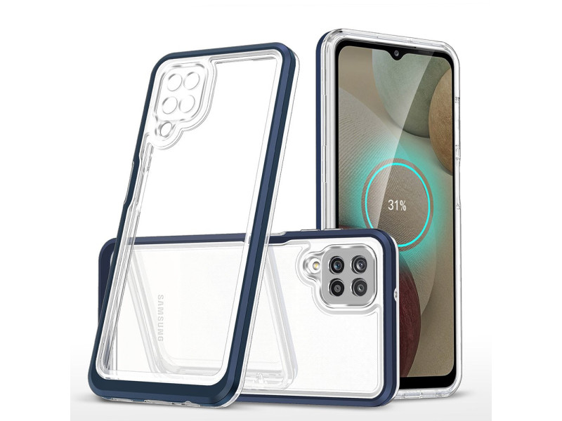 Newface Samsung Galaxy M22 Kılıf Lims Silikon - Mavi