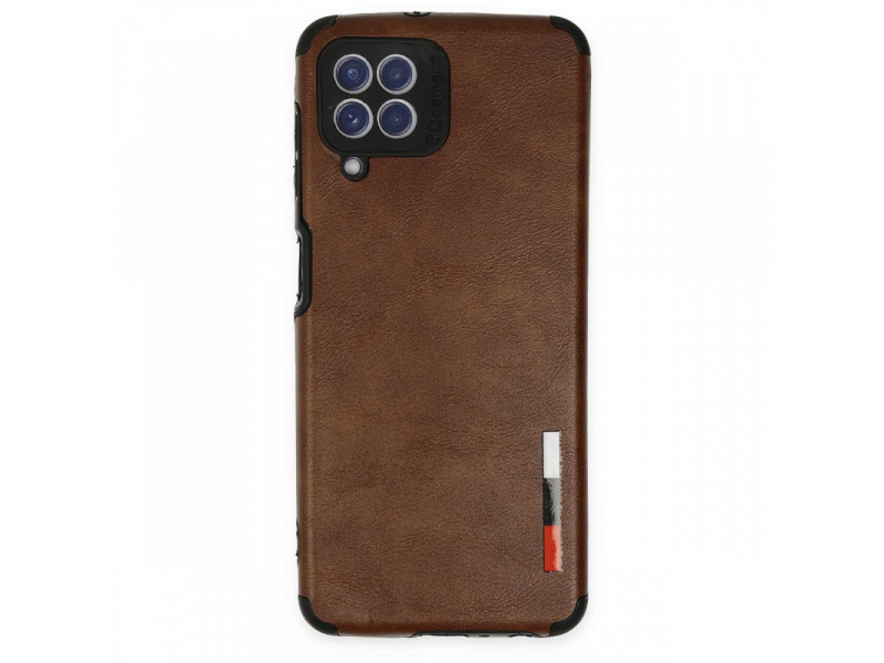 Newface Samsung Galaxy M32 Kılıf Loop Deri Silikon - Kahverengi