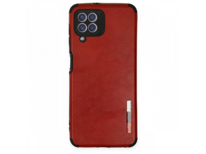 Newface Samsung Galaxy M32 Kılıf Loop Deri Silikon - Kırmızı