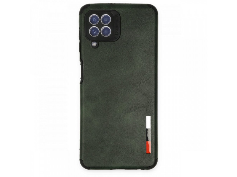 Newface Samsung Galaxy M32 Kılıf Loop Deri Silikon - Yeşil