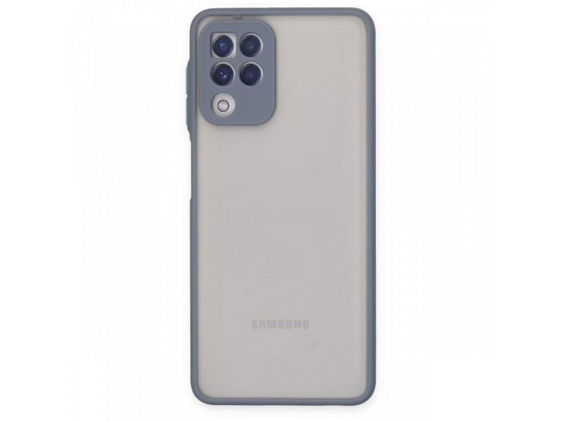 Newface Samsung Galaxy M32 Kılıf Montreal Silikon Kapak - Gri