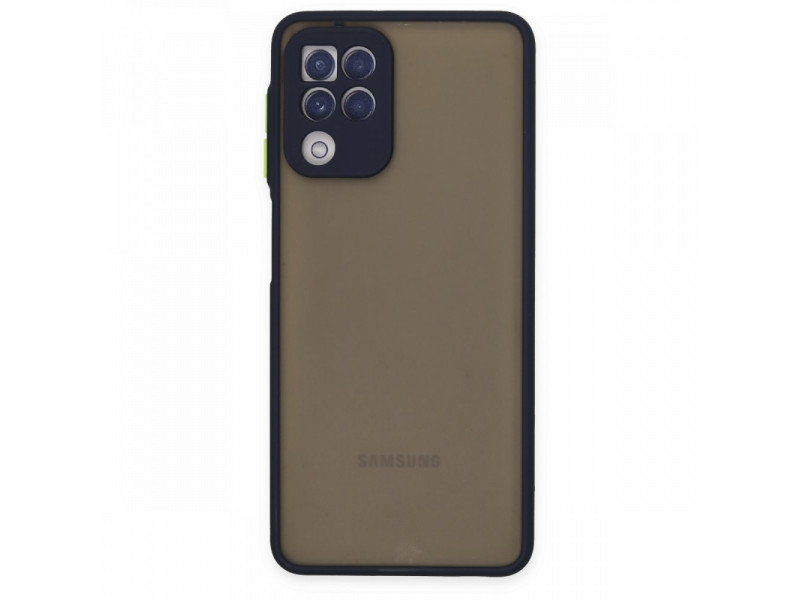 Newface Samsung Galaxy M32 Kılıf Montreal Silikon Kapak - Lacivert