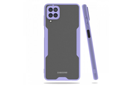 Newface Samsung Galaxy M32 Kılıf Platin Silikon - Lila