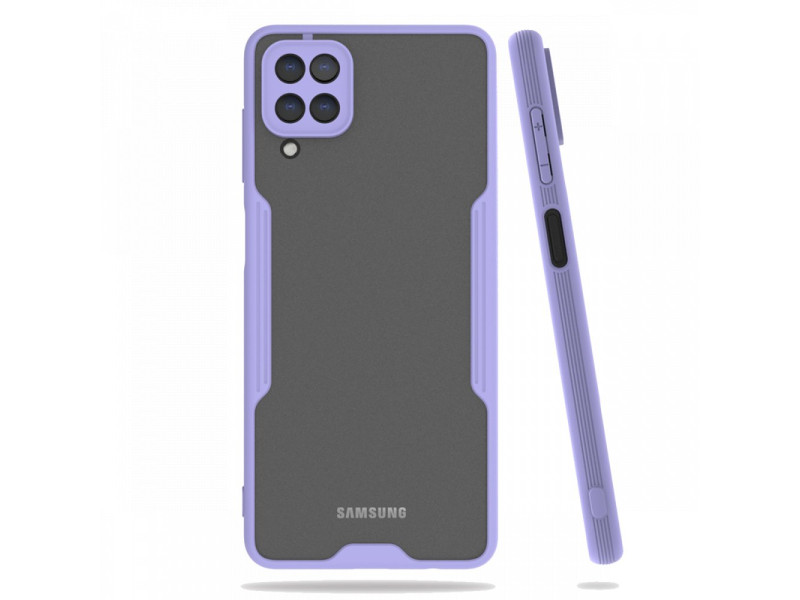 Newface Samsung Galaxy M32 Kılıf Platin Silikon - Lila
