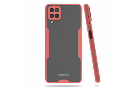 Newface Samsung Galaxy M32 Kılıf Platin Silikon - Pembe